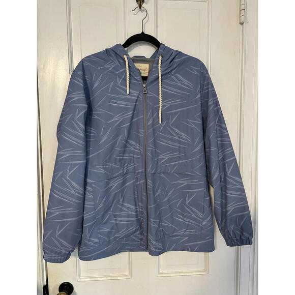 Weatherproof Jackets & Blazers - Weatherproof Vintage Blue Patterned Rain Jacket with Hood